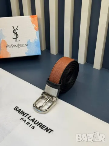 колани от естествена кожа в кутия  3см ysl saint laurent, снимка 7 - Колани - 50416669