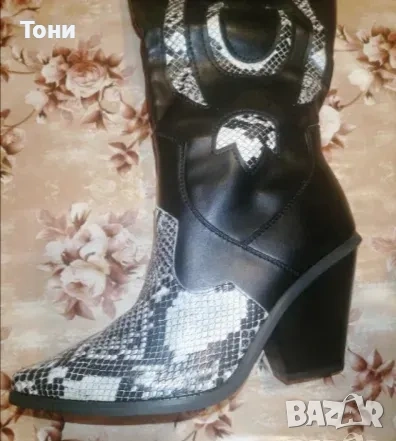 Нови Кожени Дамски Чизми 39 , снимка 3 - Дамски ботуши - 53434679