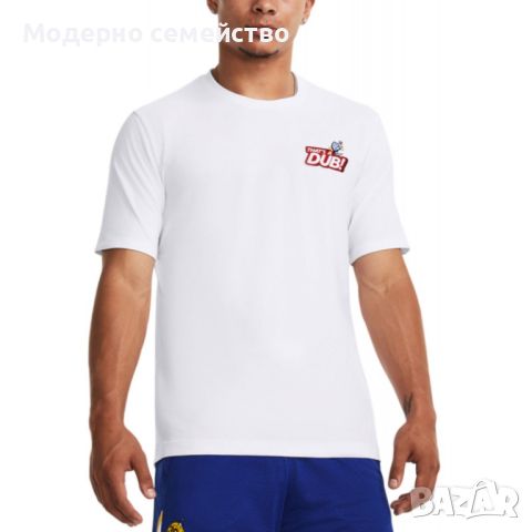 Мъжка тениска under armour curry dub goat tee white multi   l, снимка 2 - Тениски - 46666908