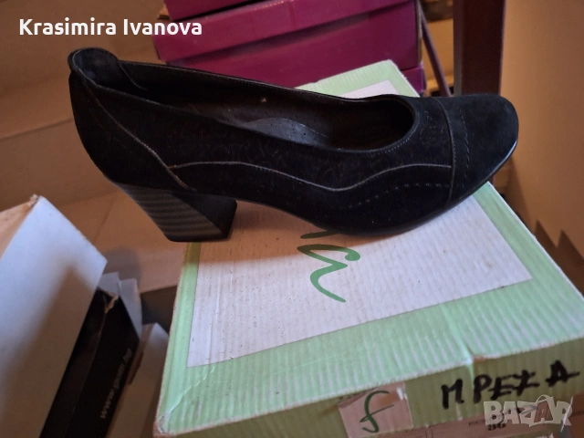 нови обувки естествен велур черен , снимка 2 - Дамски ежедневни обувки - 54209632