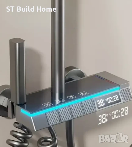 Дигитална душ глава с LED светлина и луксозен дизайн, снимка 5 - Душове - 50896992