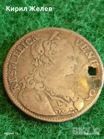 Сребърна монета 1/4 талер 1790г. Венеция уникат за КОЛЕКЦИОНЕРИ 52022, снимка 2 - Нумизматика и бонистика - 53129614