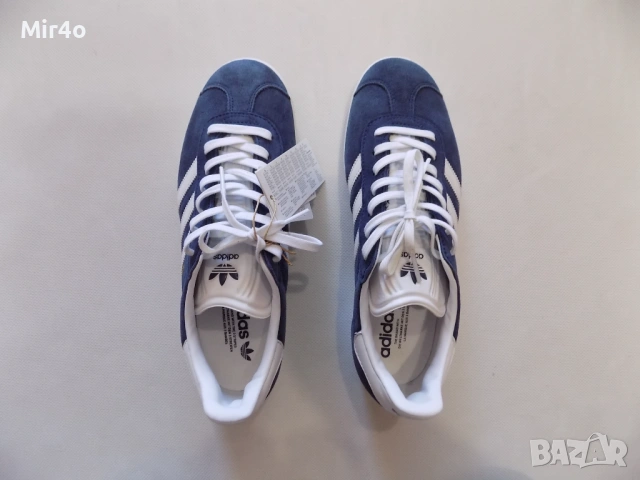 нови кецове adidas gazelle сникърси маратонки обувки мъжки дамски сини оригинални велурени номер 42, снимка 4 - Кецове - 44168294