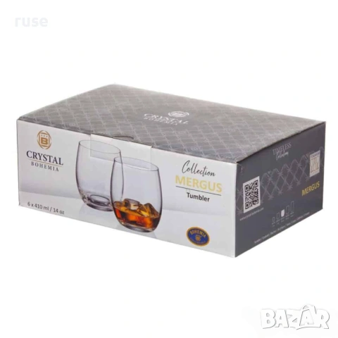 НОВИ! Чаши за уиски Bohemia Mergus 410 мл , снимка 6 - Чаши - 53618867