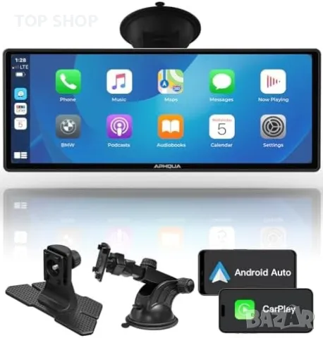 Нов HD Тъчскрийн Авто Дисплей - CarPlay, Android, Bluetooth, GPS за кола автомобил, снимка 7 - Друга електроника - 49203361