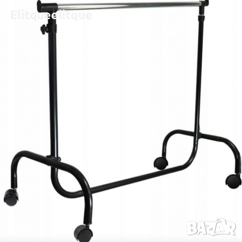 Регулируема метална закачалка на колелца – мобилен гардероб с регулируема височина, снимка 7 - Закачалки - 52125024