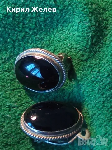 SEZGIN 925 СРЕБЪРНИ КЛИПС ОБЕЦИ СРЕБРО 925 с ШЛИФОВАН ЧЕРЕН ОНИКС Клипсовете са стоманени 49364, снимка 17 - Обеци - 49351411