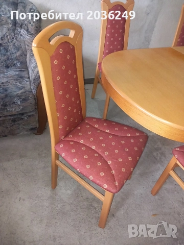 Комплект масивна разтегателна маса с 8 стола- Автомат, снимка 3 - Маси - 52725853