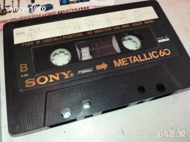 SONY METALLIC 60-TAPE MADE IN JAPAN 1512241142, снимка 6 - Аудио касети - 48353053