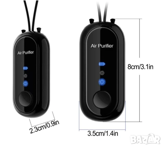 3D Персонален Йонизатор за Лична Защита от Вируси Бактерии Полени Персонален Пречиствател на Въздуха, снимка 13 - Други - 53273372