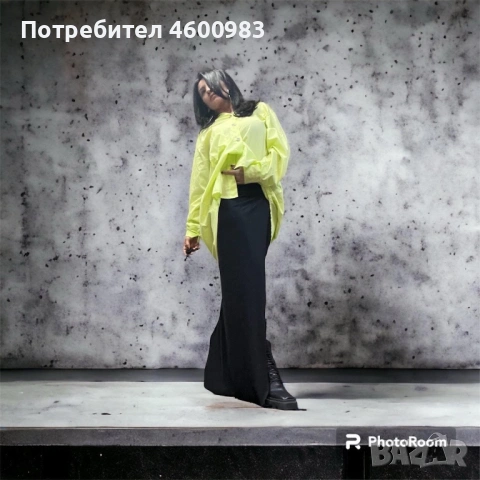 Жълта неонова риза с вериги, снимка 8 - Ризи - 54193420