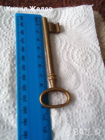 Стар бронзов ключ 34512, снимка 5 - Други ценни предмети - 53578016