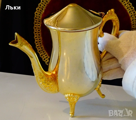 Бронзова кана,дебела позлата,барок. , снимка 5 - Антикварни и старинни предмети - 51556220