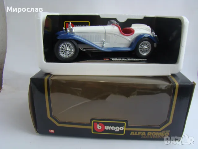 1:18 BBURAGO ALFA ROMEO SPIDER (1932) ИГРАЧКА МОДЕЛ КОЛИЧКА, снимка 2 - Колекции - 48210038