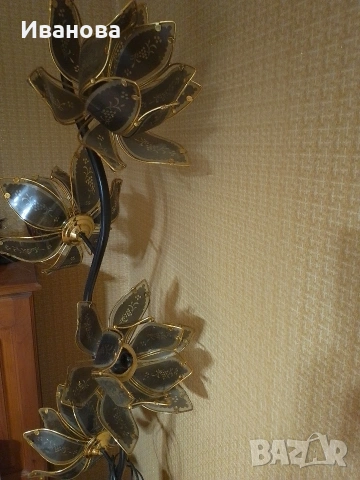 Лампион черно със зл.кант