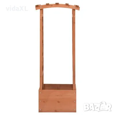 vidaXL Плантер с решетка и арка, 49x39x117 см, чам(SKU:316391), снимка 2 - Други - 49095883