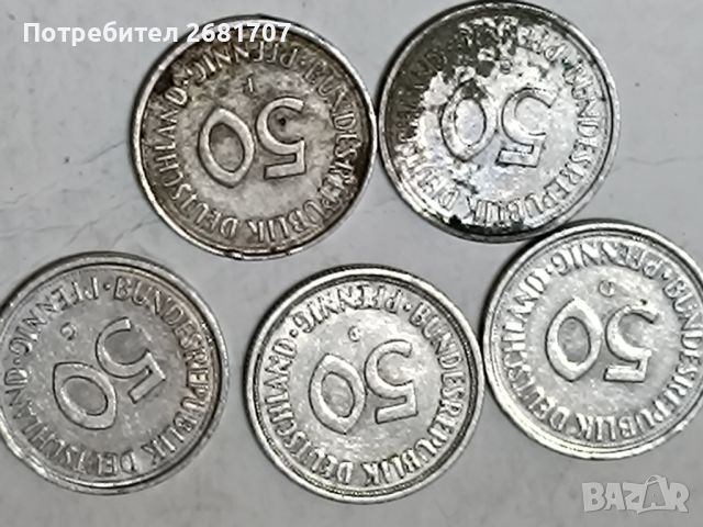Монети 50 пфениг ФРГ 