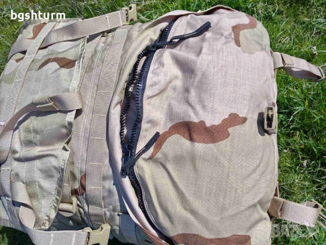Заглавие: Оригинална Военна Раница САЩ - MOLLE II Large Rucksack (3-Color Desert), снимка 9 - Раници - 53839495