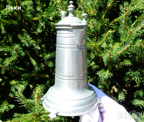 Калаена кана с капак 200 мл.,средновековен дизайн. , снимка 2 - Антикварни и старинни предмети - 51571042