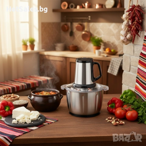 Кухненски чопър MAXTOP - 2000W, капацитет от 5 литра, снимка 3 - Чопъри и пасатори - 54028705