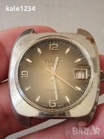 Часовник VIALUX Super. Swiss made. Vintage watch. Швейцарски. Механичен. Мъжки , снимка 5 - Мъжки - 46745013