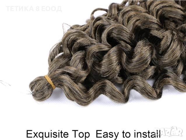 Хавайски къдрици, екстеншъни за коса, 50 см, синтетика, снимка 5 - Аксесоари за коса - 52334391