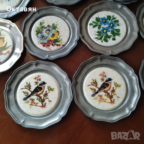 Калаени  чинийки за стена ,подложки за чаши, снимка 9 - Антикварни и старинни предмети - 53175569
