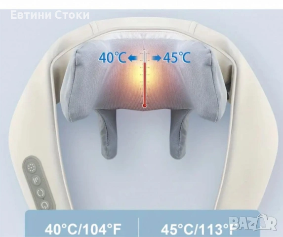 Акумулаторен масажор с топлина за дълбока релаксация, снимка 5 - Масажори - 53196307
