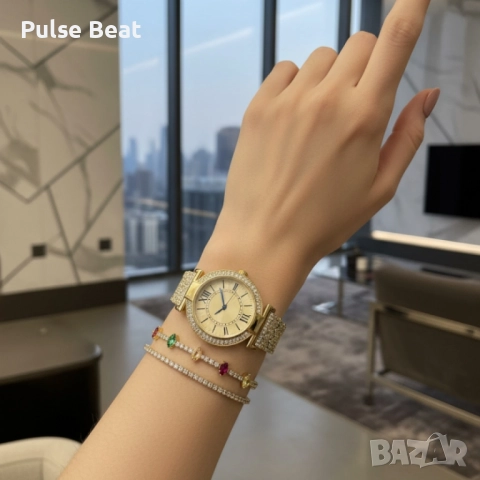 Дамски комплект 3-в-1: Елегантен часовник с две гривни в подаръчна кутия, снимка 2 - Дамски - 52056766