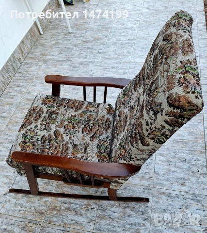 Тапициран люлеещ стол, снимка 6 - Столове - 52272830