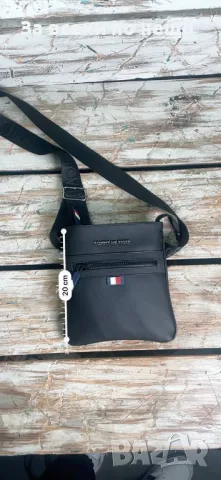 Мъжка черна чанта Tommy Hilfiger🔝Lacoste Код D963, снимка 4 - Чанти - 47318943