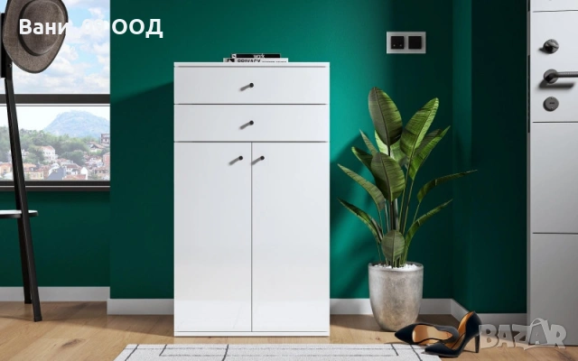 Голям шкаф за обувки с 2 чекмеджета, снимка 4 - Шкафове - 36931605