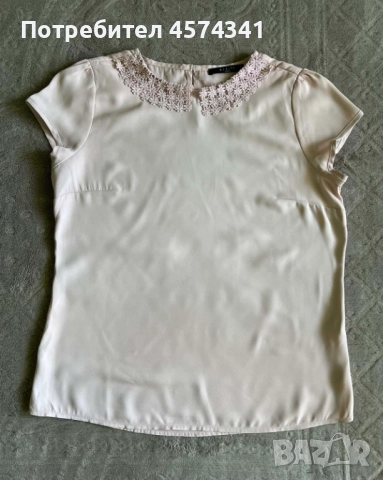 Елегантна блуза Mohito с дантелена яка, снимка 2 - Ризи - 51474337