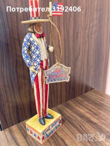 Оригинална дървена фигура на Jim Shore, отлично състояние, снимка 6 - Антикварни и старинни предмети - 50715827