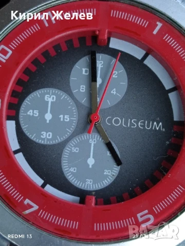 Фешън модел мъжки часовник COLISEUM работи кожена каишка перфектен 11123, снимка 6 - Мъжки - 51095308