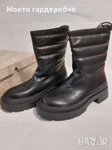 Дамски нови черни боти с дебела подметка Номер 40, снимка 3 - Дамски боти - 53074432
