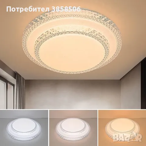 LED таванно осветление, плафон с 2 комбинации сменяща се светлина, 40см, снимка 5 - Лампи за таван - 48137233