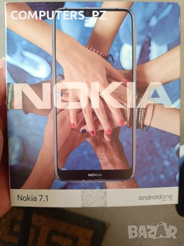 Отлично състояние с протекор и прозрачен гръб! Телефон NOKIA 7.1 64GB осемядрен с 2 Sim, снимка 1 - Nokia - 46513026