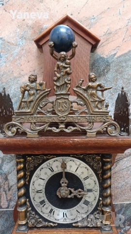 Холандски стенен часовник Zaandam , произведен през 60-те години на XX век., снимка 4 - Антикварни и старинни предмети - 53759505