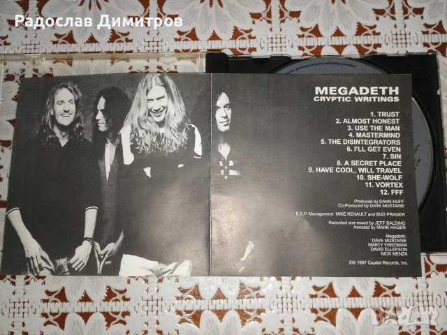 Megadeth -Cryptic ritings, снимка 3 - CD дискове - 52563045