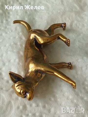 Бронзова фигурка на чихуахуа 44636, снимка 3 - Колекции - 54173096