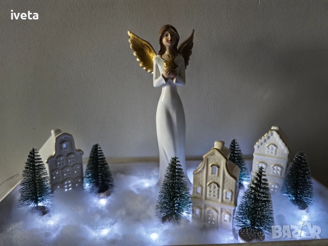Коледни къщички и ангелче, снимка 6 - Декорация за дома - 52381494
