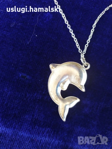 Сребърно колие/медальон/синджир, снимка 5 - Колиета, медальони, синджири - 54096445