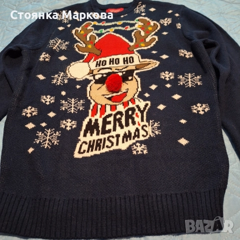 Нова мъжка Коледна блуза Terranova, снимка 3 - Пуловери - 51631131