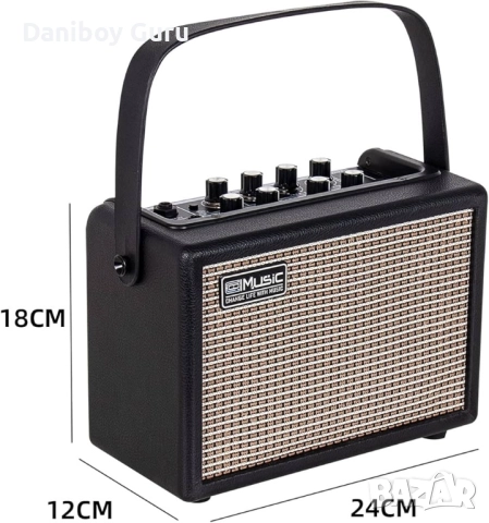 Усилвател за китара Coolmusic 15G Преносим Bluetooth китарен усилвател, 2-лентов китарен усилвател, , снимка 4 - Ресийвъри, усилватели, смесителни пултове - 50707730