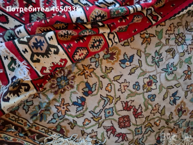 Колекционерски котленски килими датиран 1965-67 г. С голям размер 4.00х3.00 метра, флорални мотиви, снимка 16 - Килими - 52405667