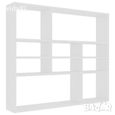 vidaXL Стенен рафт, бял, 90x16x78 см, ПДЧ(SKU:802939), снимка 1 - Други - 48653330