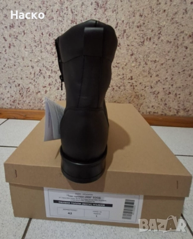 Кожени боти 42 и 43 номер--черни, снимка 3 - Мъжки боти - 51645972