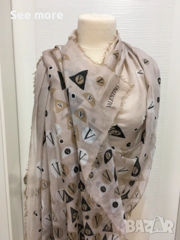 VALENTINO шал коприна, снимка 2 - Шалове - 53817777