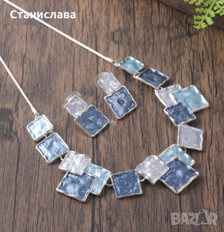 Прекрасен комплект колие с обеци, снимка 7 - Бижутерийни комплекти - 42384137